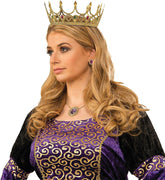 Nessiworld Stone Renaissance Costume Royal Medieval Gold Queen Princess Crown